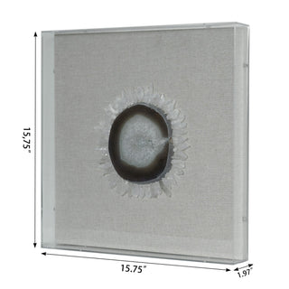 Crystal Sun Flower Shadow Box Wall Décor