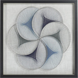 Abstract Blue String Art Shadow Box Wall Art Décor