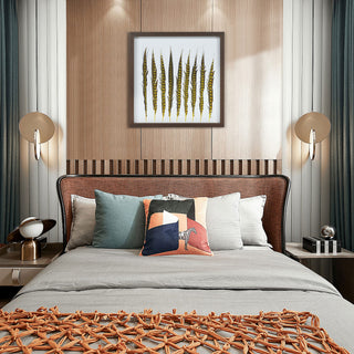 Golden Pheasant Feather Shadow Box Wall Art Décor