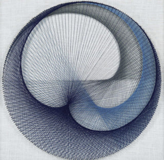 Abstract Blue String Art Shadow Box Wall Art Décor