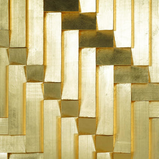 Abstract Golden Pine Wood Wall Art Décor