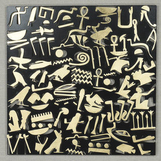 Egyptian Hieroglyphs Silhouettes Shadow Box Wall Art Décor