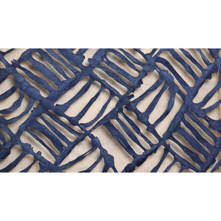 Abstract Handmade Blue Paper Mache Shadow Box Wall Décor