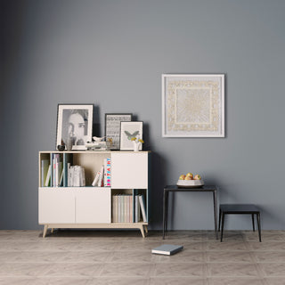 Abstract Handmade Paper Mache Shadow Box Wall Art Home Decor