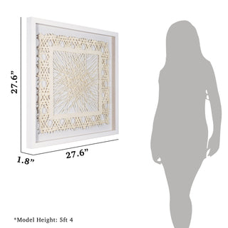 Abstract Handmade Paper Mache Shadow Box Wall Art Home Decor