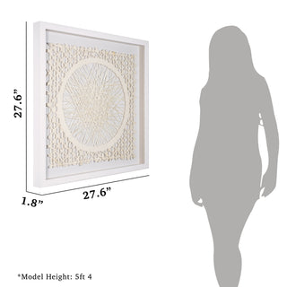 Abstract Handmade Paper Mache Shadow Box Wall Art Home Decor