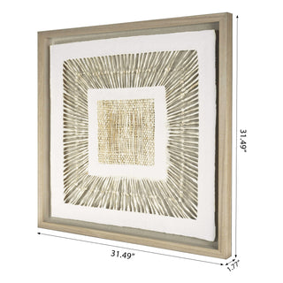 Abstract Handmade Paper Mache Shadow Box Wall Art Home Décor