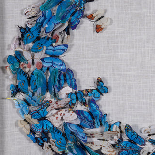 Blue Butterfly Crescent Shadow Box Wall Decor