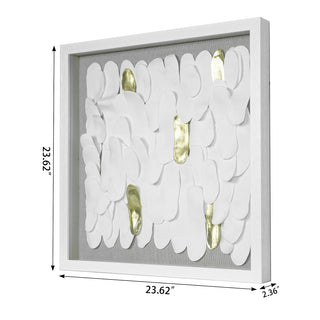 White Clay Handmade Shadow Box Wall Art Décor
