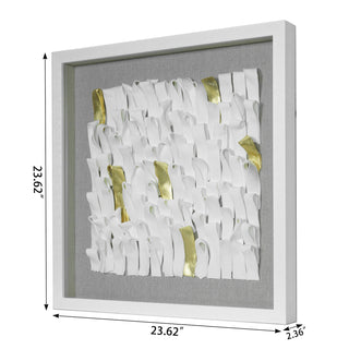 White Clay Handmade Shadow Box Wall Art Décor