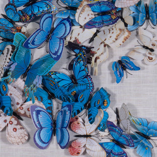 4-Piece Acrylic Blue Butterfly Shadow Box Handmade Wall Decor