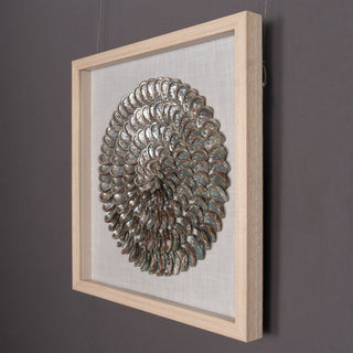 Abalone Shell Rings Handmade Wall Décor Shadow Box Wall Art (MS57045A)