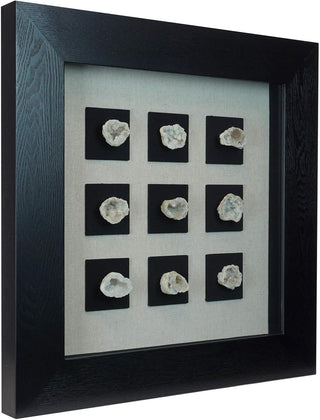 Natural Quartz Crystal Geode Shadow Box Wall Decor