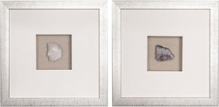 Natural Crystal Shadow Box Wall Decor Wall Art Set of 2