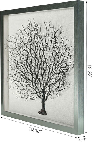 Silver Tree Roots Shadow Box Wall Décor