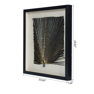 2-Tone Banana Leaf Shadow Box Wall Décor