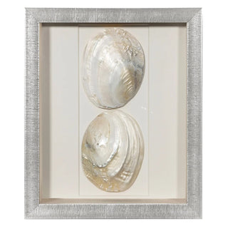 Abalone & Pearl Shell Shadow Box Wall Art Home Decor Set of 2