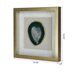 Agate Slice Shadow Box Wall Décor