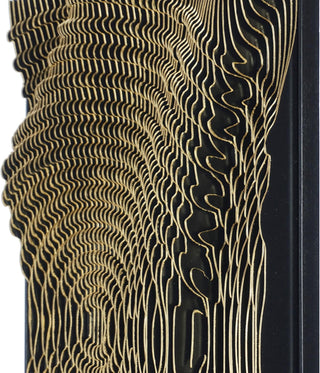 Abstract Pine Wood Carving Wall Art Décor