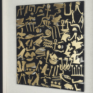 Egyptian Hieroglyphs Silhouettes Shadow Box Wall Art Décor