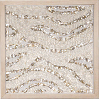 Handmade Pearl & Seashell Shadow Box Wall Decor Wall Art