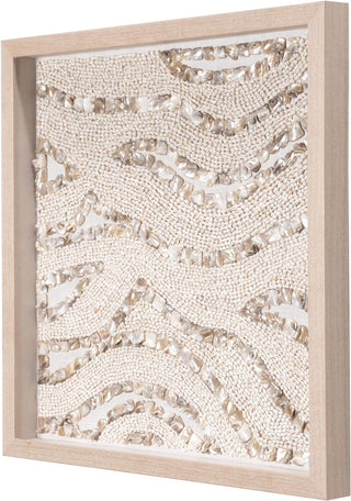 Handmade Pearl & Seashell Shadow Box Wall Decor Wall Art