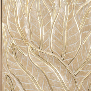 Golden Leaves Pine Wood Carving Handmade Wall Art Home Décor