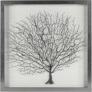 Silver Tree Roots Shadow Box Wall Décor