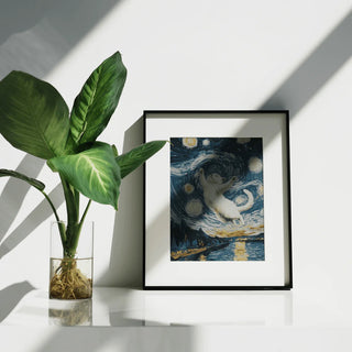 AI Powered E-Ink Spectra 6 Color Display Picture Frame | Black Aluminum Frame