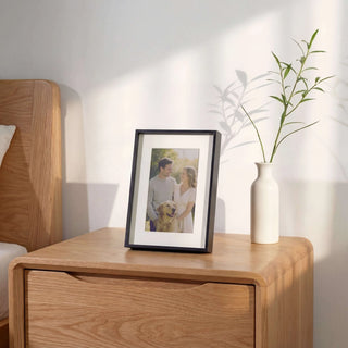 AI Powered E-Ink Spectra 6 Color Display Picture Frame | Black Aluminum Frame