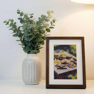 AI Powered E-Ink Spectra 6 Color Display Picture Frame | Handmade Walnut Frame