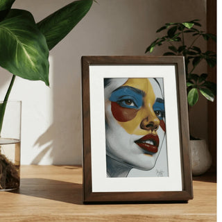 AI Powered E-Ink Spectra 6 Color Display Picture Frame | Handmade Walnut Frame