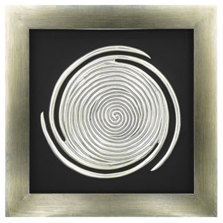 Oversized Handmade Abstract Spiral Shadow Box Wall Art Home Decor