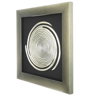 Oversized Handmade Abstract Spiral Shadow Box Wall Art Home Decor