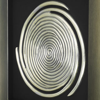 Oversized Handmade Abstract Spiral Shadow Box Wall Art Home Decor