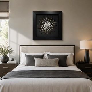 Spiral Sun Shadow Box Wall Décor