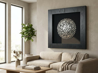 Silver Geometry Shadow Box Wall Art