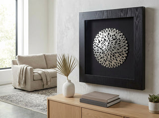 Silver Geometry Shadow Box Wall Art