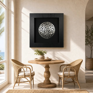 Silver Geometry Shadow Box Wall Art product view 8
