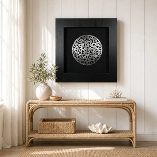 Silver Geometry Shadow Box Wall Art product view 10