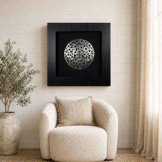 Silver Geometry Shadow Box Wall Art product view 9