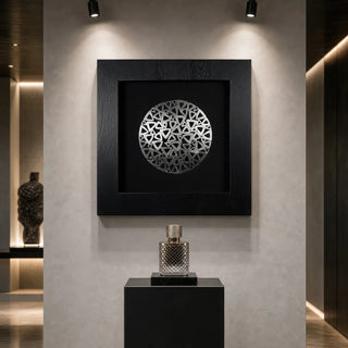 Silver Geometry Shadow Box Wall Art product view 11