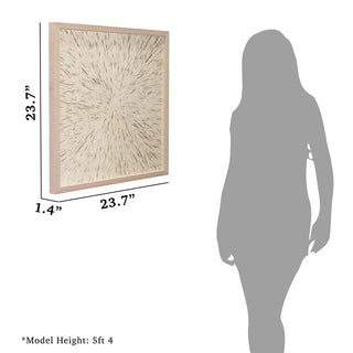 Abstract Handmade Papier Mache Shadow Box Wall Art