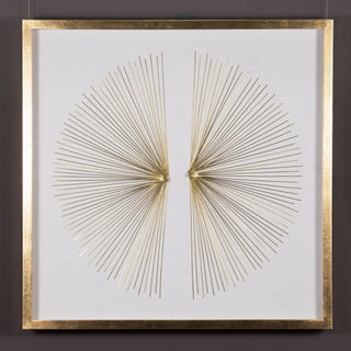 Golden Rays Shadow Box Wall Decor