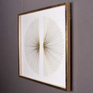 Golden Rays Shadow Box Wall Decor