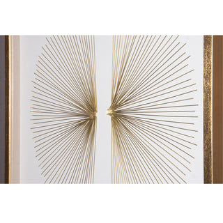 Golden Rays Shadow Box Wall Decor
