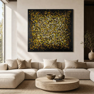 Wood Shavings On Canvas Wall Decor