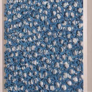 Handmade Blue Paper Mache Wall Art Shadow Box Wall Decor
