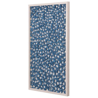 Handmade Blue Paper Mache Wall Art Shadow Box Wall Decor