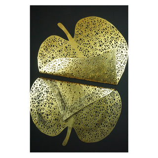 Golden Heart Leaves Shadow Box Wall Decor